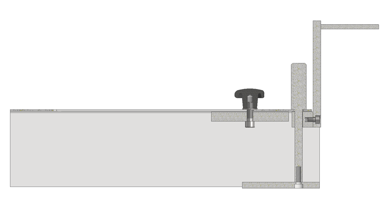 Levelling "shoe", long (250 mm adjustable)