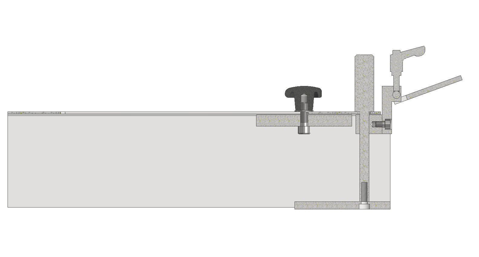 Levelling "shoe", long (250 mm adjustable)