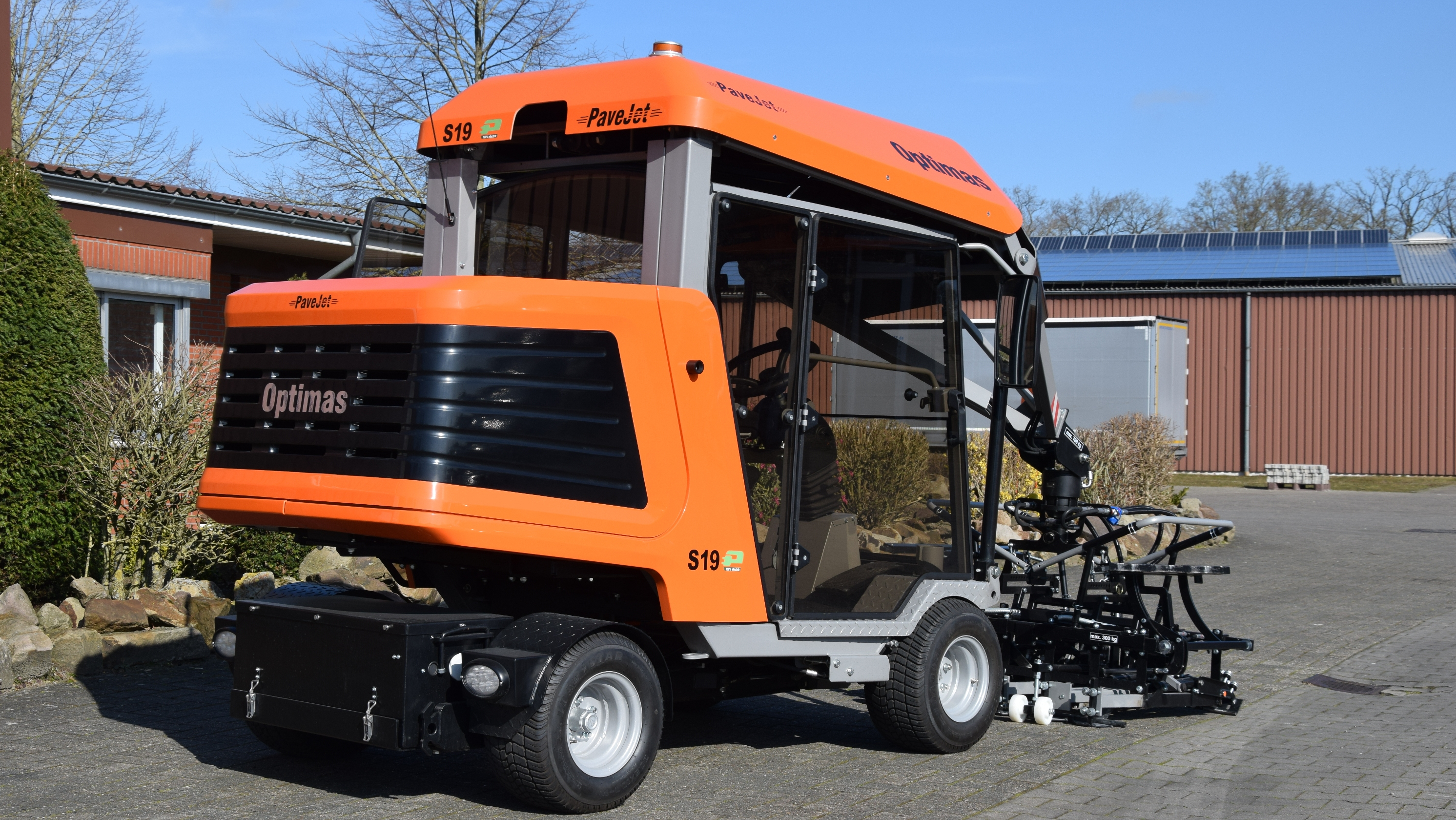 Optimas Paver Laying Machine S19E PaveJet - rear view